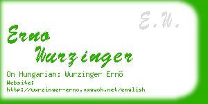 erno wurzinger business card